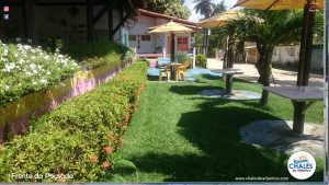 Rua frente a Pousada Chalés do Atlântico Algodoal Pa